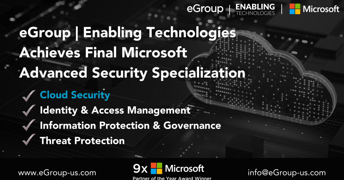 Egroup Enabling Technologies Achieves Microsoft Cloud Security