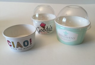 Ice Cream Cups with Transparent Dome Lids