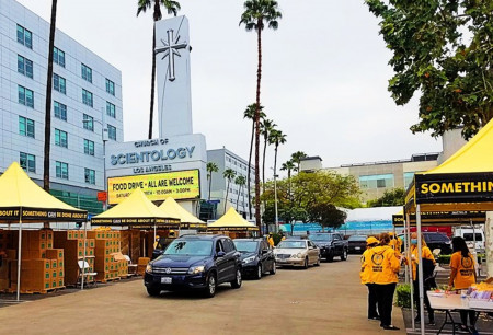 Food Drive at the Church of Scientology Los Angeles