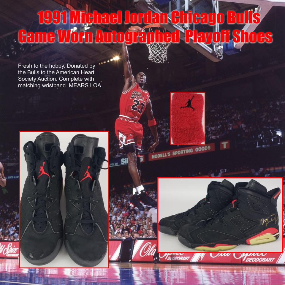 Game-worn Michael Jordan playoff shoes are up for auction