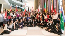 Young men and women selected for their outstanding human rights work to represent their nations at the 13th annual International Human Rights Summit of Youth for Human Rights International, held at the United Nations in New York.