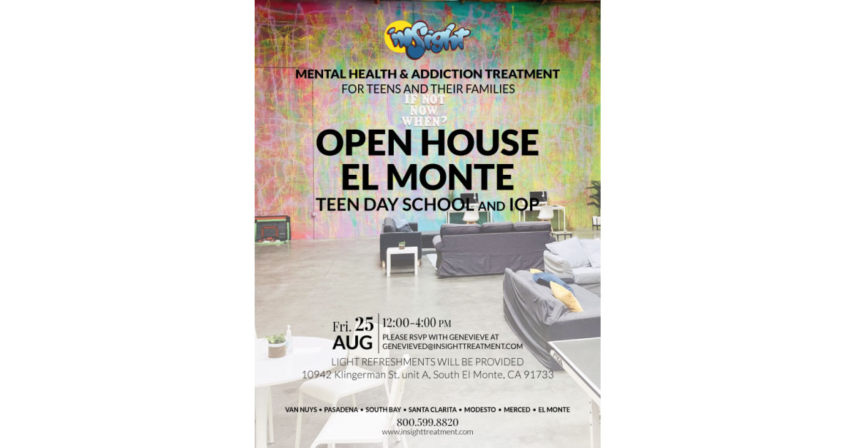 Insight Treatment El Monte Location to Host Open House on Aug. 25