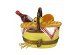 Wine & Cheese Picnic Basket Limoges Box LimogesCollector.com