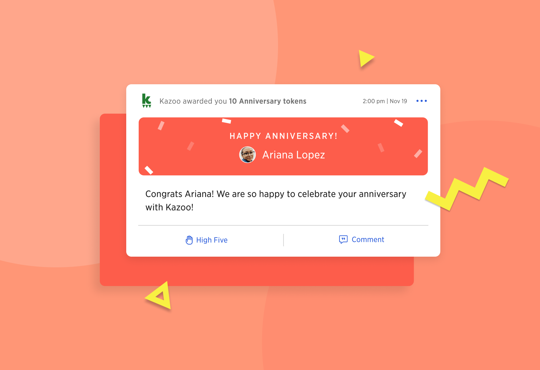 Kazoo Launches Special Recognition to Support Milestone and Employee