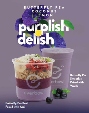 everbowl&#174; Launches NEW LTO Featuring Butterfly Pea Flower Ingredient-Based Products