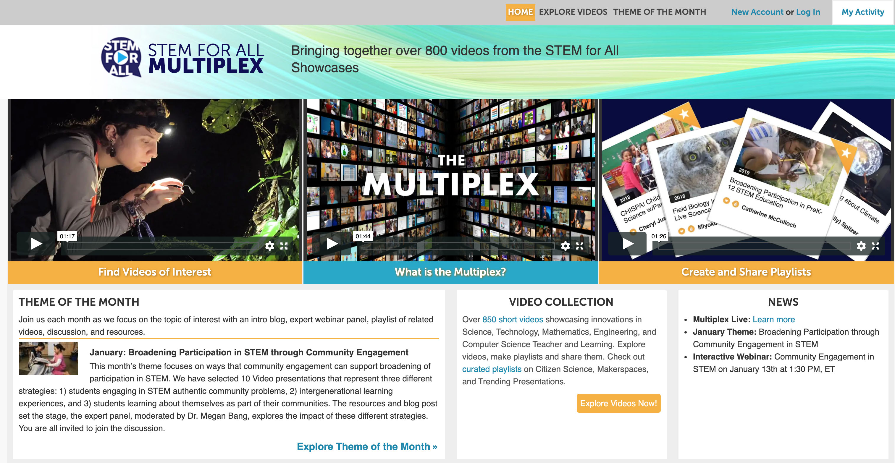 krant Mentaliteit output The STEM for All Multiplex is a New, Interactive Video Platform Which  Enables Researchers, Educators and Parents Access to Federally Funded,  Innovative Programs Aimed at Improving STEM Teaching and Learning | Newswire