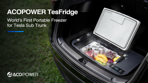 ACOPower Launches TesFridge, the World’s First Portable Freezer for Tesla Sub Trunk