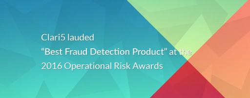 CustomerXPs' Clari5 Lauded Best Fraud Detection Product by Operational Risk Magazine at the 2016 OpRisk Awards