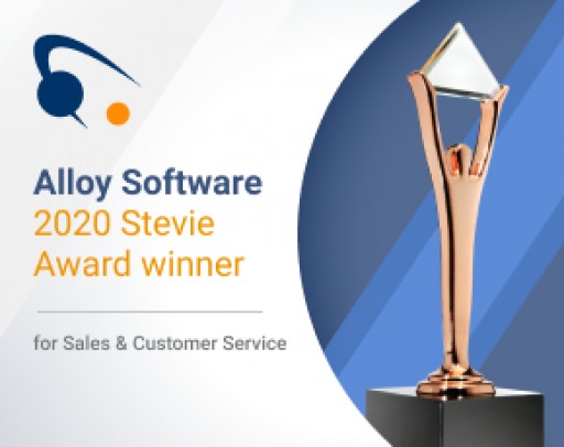 Alloy Software Wins Bronze Stevie® Award for Sales & Customer Service