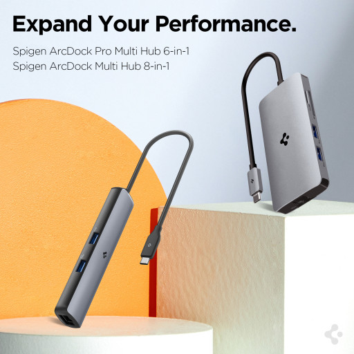 Spigen Expanded Its Lineup by Releasing Two New USB Hub Products: Spigen ArcDock Pro Multi Hub 6-in-1 and ArcDock Multi Hub 8-in-1