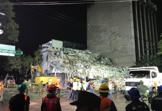 La Condesa, where Los Topos is searching for survivors of the 19 September earthquake