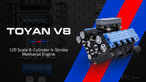 Toyan Launches Xpower-V8: A Fully Functional 4-Stroke, 8-Cylinder Model Engine Building Kit