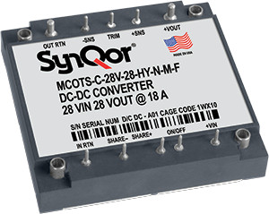 SynQor Announces New Additions to Its Mil-COTS 28V Vin DC-DC Product Family (MCOTS-C-28V-[12,28]-HY)