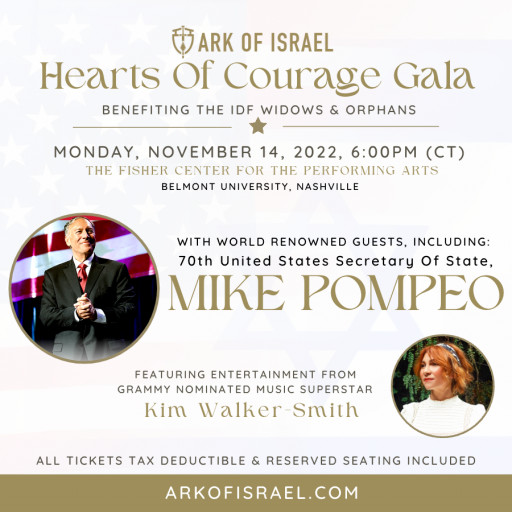 70th United States Secretary of State Mike Pompeo to Keynote Ark of Israel’s Major Fundraising Event in Nashville in November