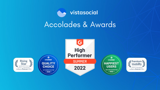 Vista Social Continues to Build Momentum After Being Named a High Performer in G2's Summer 2022 Report