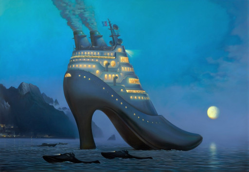 Vladimir Kush Unveiled His New Painting ‘Cruise of Cinderella’