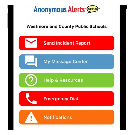 To Fight Bullying, Westmoreland County Public Schools Launches Anonymous Alerts®