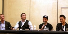 Seed-to-sale software competitors: GreenBits, MJ Freeway, GrowFlow and Treez sit on a traceability panel in Oakland, California