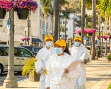 Volunteer Ministers promote simple principles of prevention to help contain the spread of the coronavirus in Ventura.