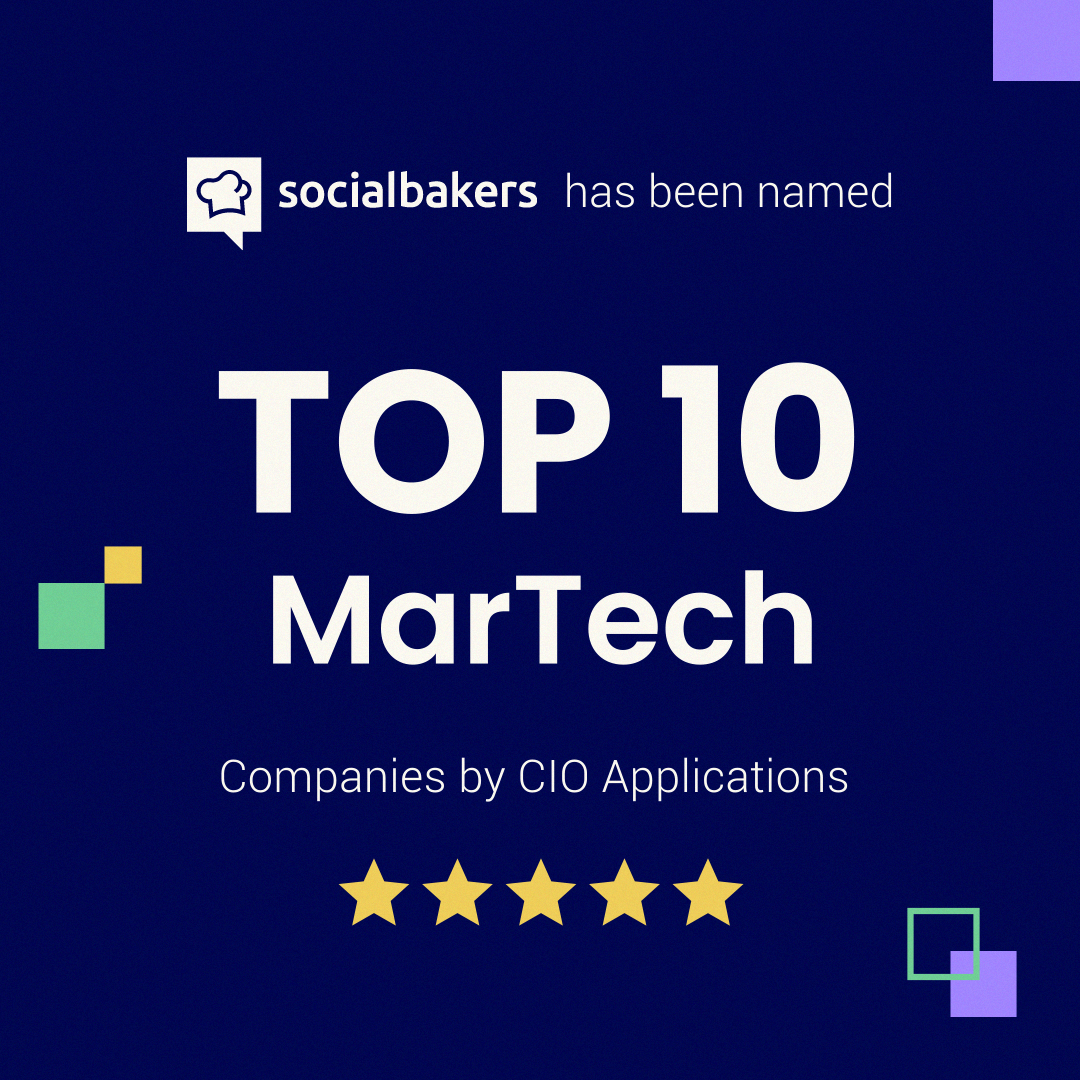 Socialbakers Named in the Top 10 MarTech Companies by CIO Applications