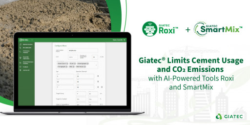 Giatec\u00ae Limits Cement Usage and CO2 Emissions with AI-Powered Tools Roxi\u2122 and SmartMix\u2122