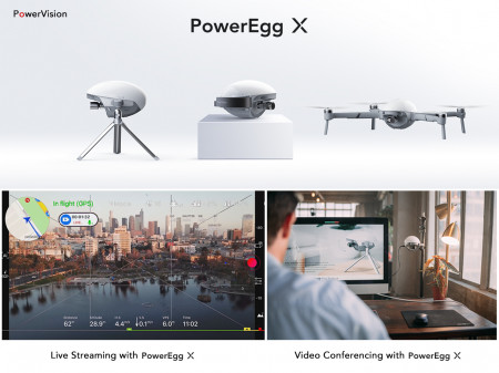 PowerEgg X is supporting live streaming and video conferencing now.