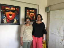 Contemporary Indian Artist Sujata Achrekar with Sonia