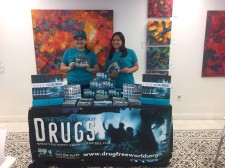 Celebrating Health Month of the Americas with a drug prevention booth at the Colombian consulate in Miami 