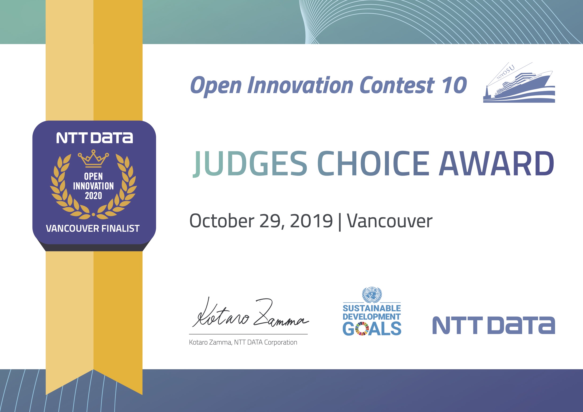 TheAccessHub Takes Judges Choice Award in NTT DATA 2019 ...