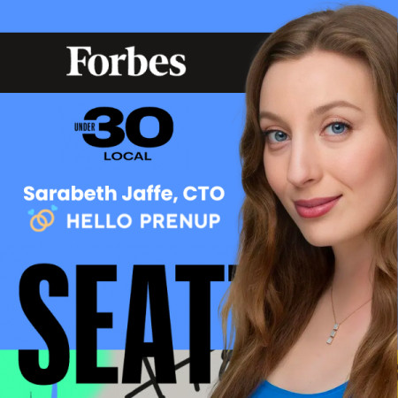 Sarabeth Jaffe, Co-Founder and CTO of HelloPrenup, Honored on Forbes’ 30 Under 30 Seattle List