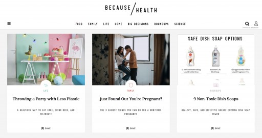 Because Health Launches New Environmental Health Lifestyle Website