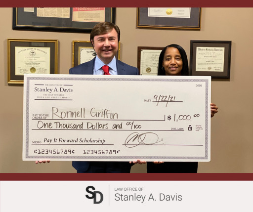 Law Office of Stanley A. Davis Announces Winner for Its 2021 Pay It Forward Scholarship