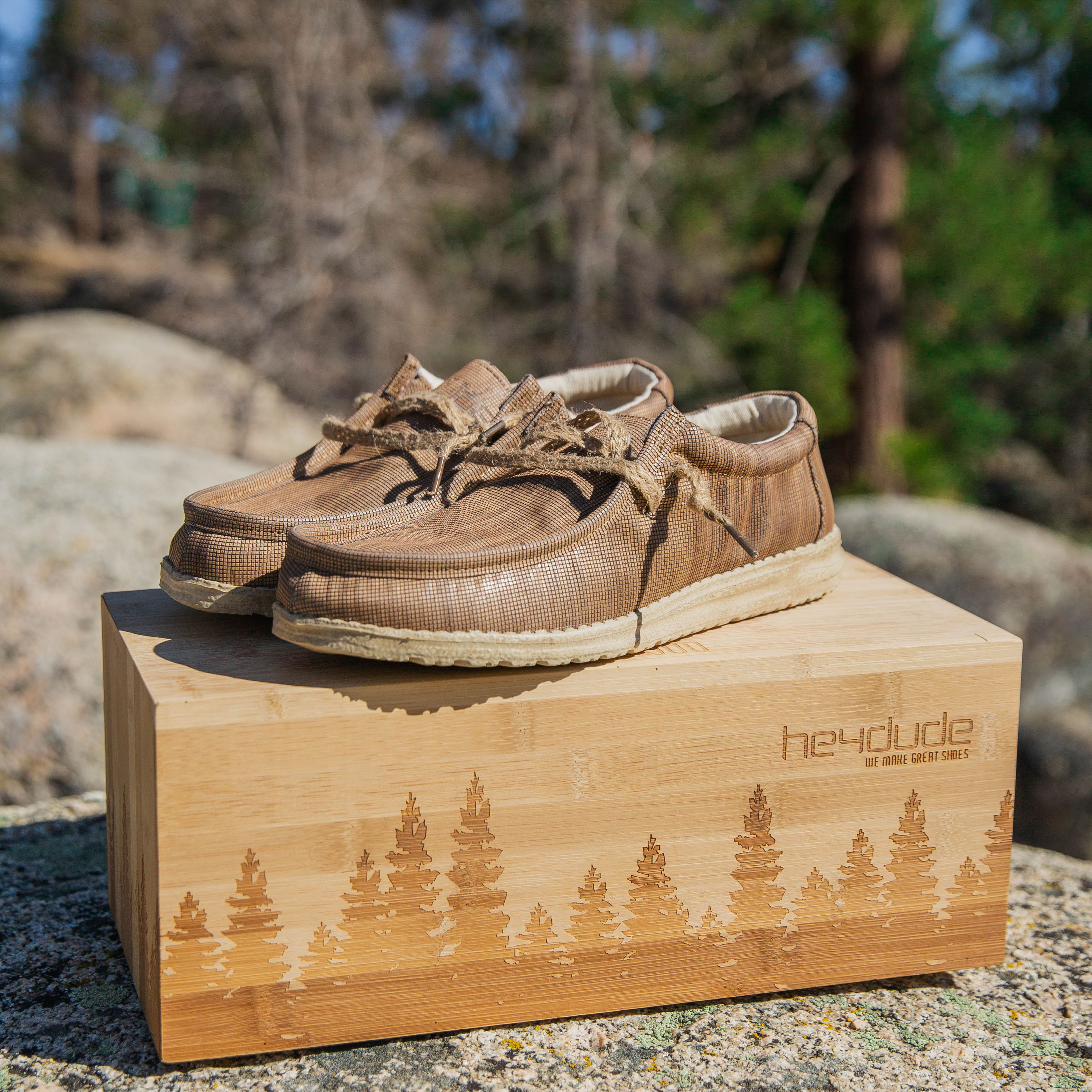 wooden sneakers
