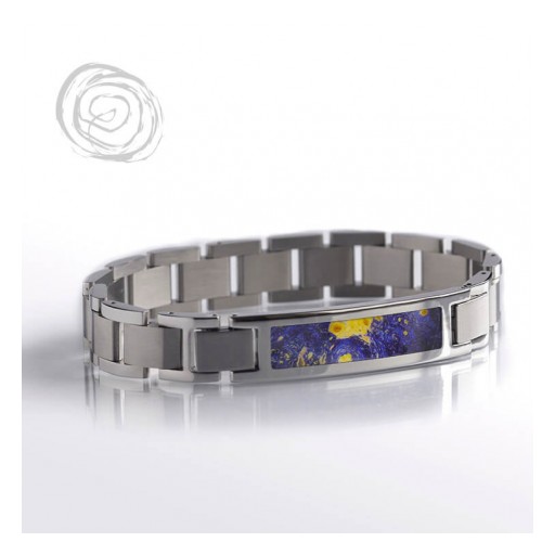 Blue Box Elder Burl Wood Bracelet