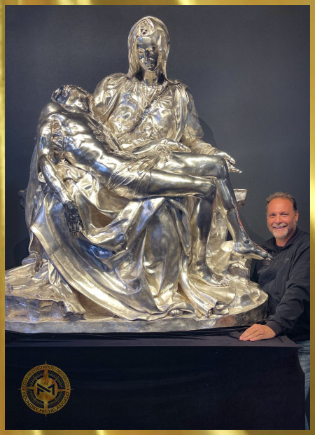 Michelangelo's original Pietà in Pure Silver