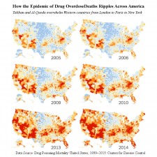 Drug Poisoning Mortality Map: United States, 1999-2015. Centers for Disease Control.