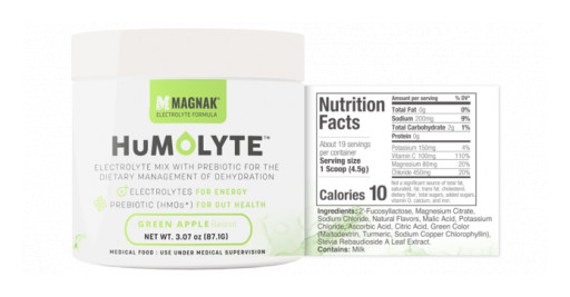 MAGNAK® launches HuMOLYTE™, an HMO (human milk oligosaccharide) prebiotic mix with electrolytes for medical-grade oral hydration