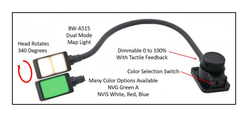 Blue Wolf Develops Dual Mode Directional Map Light for Military Applications Using Night Vision Goggles