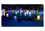 Light up balls grace outdoor events on the pools at Atlantis Bahamas
