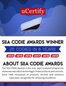 uCertify CODiE Award Winner 2019