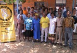 One of the pastors (in the yellow shirt) with members of his congregation. He has formed his own Volunteer Ministers group and is completing all 19 Volunteer Ministers courses to be able to train his parishioners and help them with whatever they need.