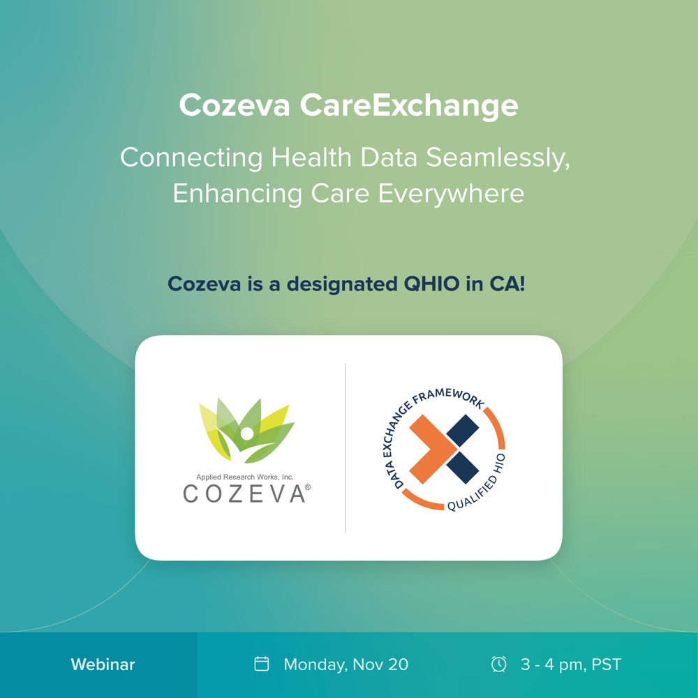 Cozeva Empowers California Healthcare Organizations as a Qualified Health Information