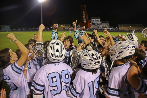 High School Lacrosse Saint John Paul Holds on for a Thrilling 10 8 District Championship Victory Against Oxbridge
