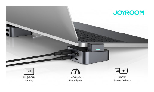 JOYROOM Announces Launch of J-Cube: Portable Ergonomic MacBook Stand & 8-in-1 USB-C Hub