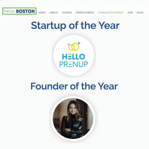 HelloPrenup Earns 2 Startup Boston Community Awards Nominations
