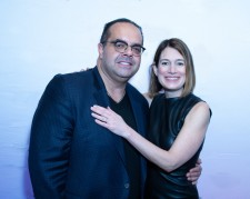 Alex Pissios President of Cinespace Chicago with Author Gillian Flynn 