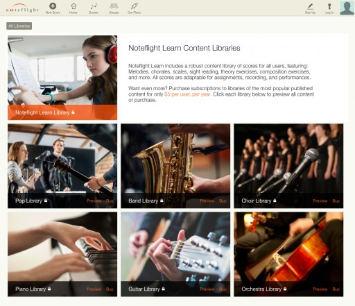 Noteflight Learn Adds Digital Sheet Music Subscriptions