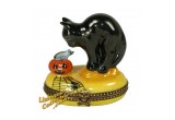 Black Cat Halloween Limoges Box
