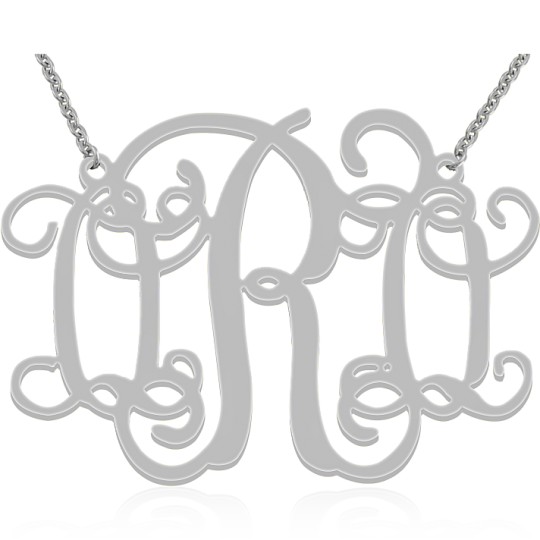 large monogram necklace