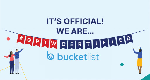 Bucketlist Rewards is Officially a Great Place to Work®